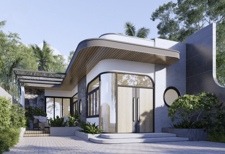 Nhà cấp 4 nông thôn chữ L sựa lựa chọn hoàn hảo